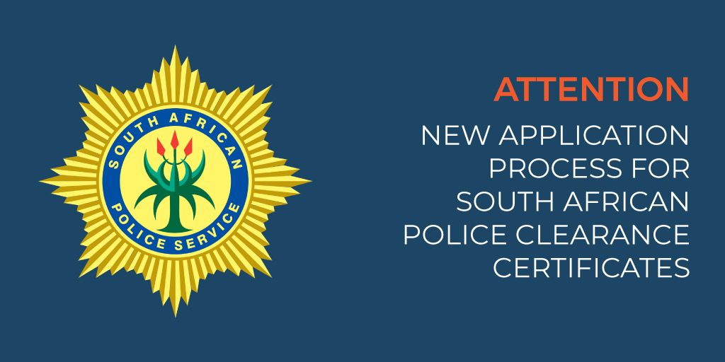 New application process for South African police clearance certificates
