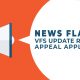VFS update regarding appeal applications