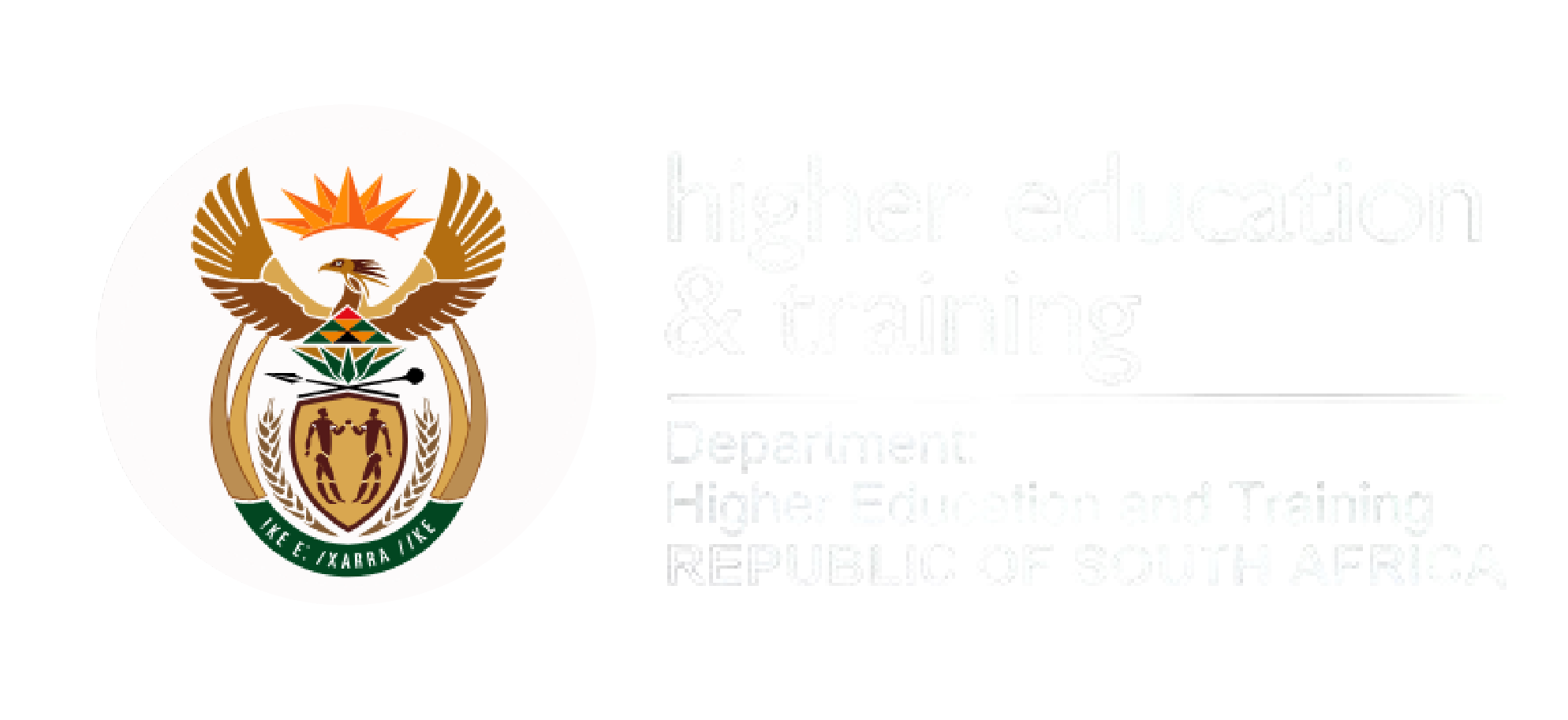 Higher education and training with the Department of education.